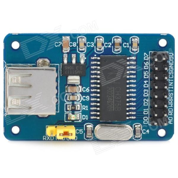 Moduł odczytu pamięci flash USB Ch375B dla Arduino, CH375 Tryb urządzenia USB