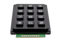 4 X 3 Matrix Keyboard 12 klawiszy Black Color 7 x 5,2 x 0,9 cm Rozmiar z tworzywa sztucznego