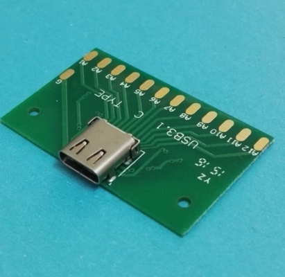 Adapter żeński USB typu C. Okystar w kolorze zielonym