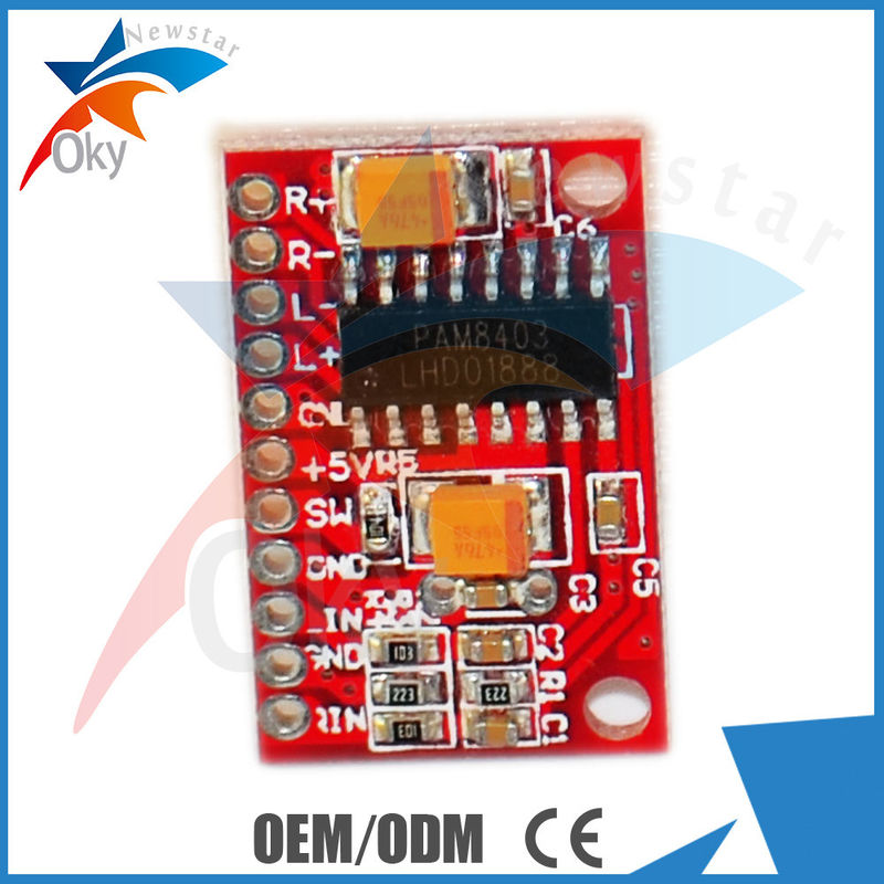 Płytka wysokiej mocy 2-kanałowa 3W do modułu Arduino / PAM8403 Audio Super Mini Digital Red Amplifier